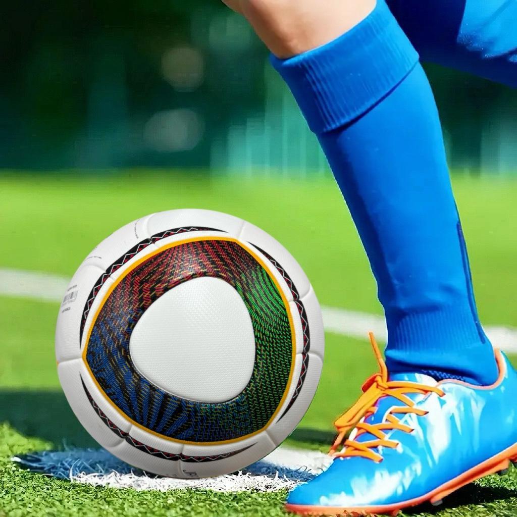 Official Size 5 Leather Soccer Ball, Football, Durable Soft PU Material, Ideal for Youth & Adult Competitions, Includes Net Bag & Pump Accessories