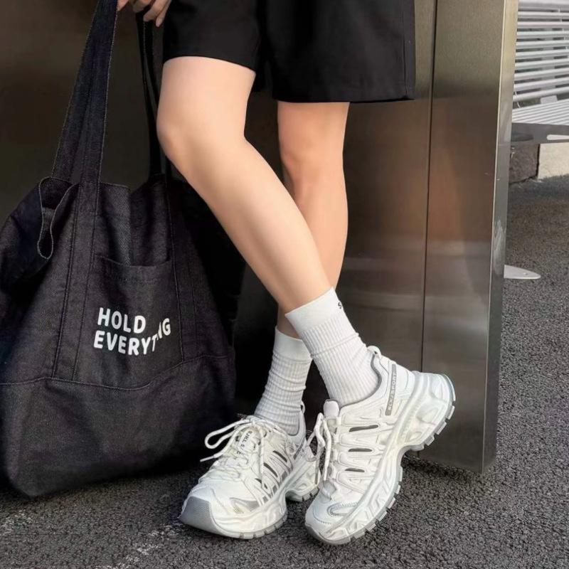 2026 Genuine Leather Mesh Breathable Thick-Soled Dad Shoes for Women, Spring Season, Height-Increasing, Makes Feet Look Smaller, Sneakers, Running Shoes, Unisex