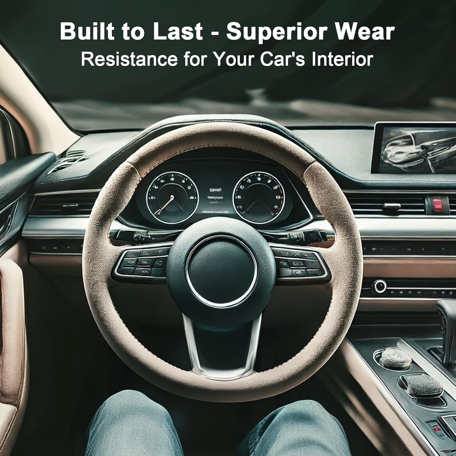 Self-Adhesive Suede & Microfiber Interior Wrap - Stretchable Synthetic Leather Film for Easy DIY Upgrade on Car Dash, Doors, and Home Decor Surfaces