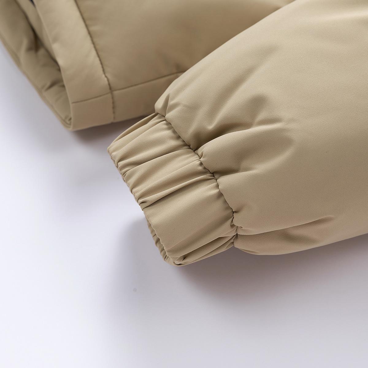 Modern Men's Cotton-Padded Coat: Mixed-Material Cut with Milano Italy Typography Graphic Print – A Sleek Warm Piece Merging Functional Design With Contemporary European Aesthetic Perfect for Daily Commutes Leisure Days or Cold-Weather Adventures