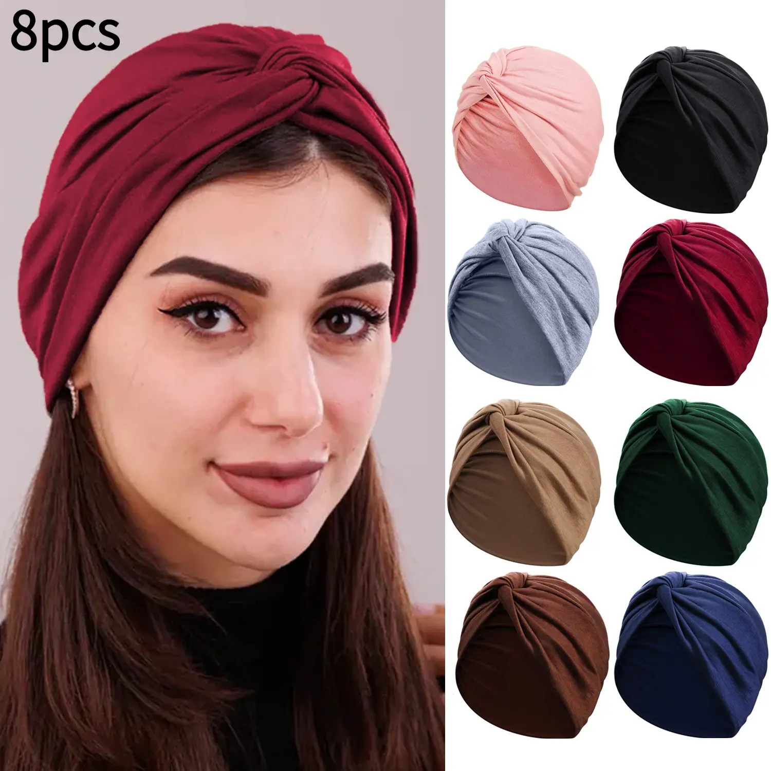 Double Layer Satin Silk Sleep Bonnet For Women Curly Hair, Adjustable Twist Knot Elastic Hair Care Cap With Tie Band, Soft Satin Lined Night Hair Bonnet, Anti-Frizz Hair Protection Head Wrap For Night Sleeping Daily Haircare