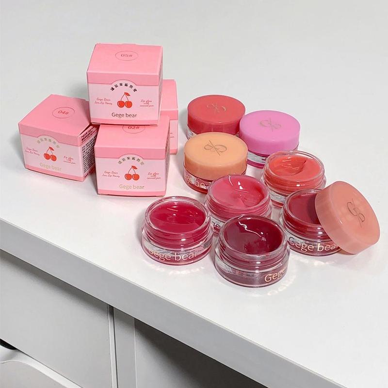 1 Count Moisture Moisturizing Gogo Bear Canned Jam Lip Honey Mirror Jelly Glass Toot Lip Glaze Lip Oil, Makeup