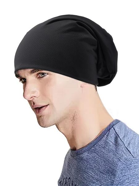 Unisex Breathable Mesh Slouchy Beanie Cap Set, Casual Summer Cycling Sports Hat, Fitted Design, Ideal for Men & Women, Lightweight Outdoor Use