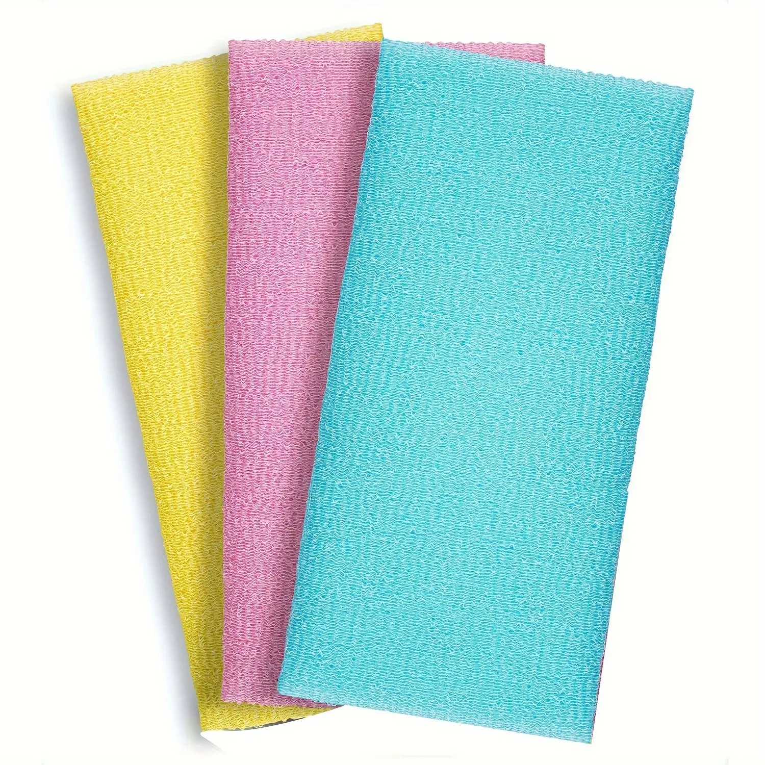 3-Pack Exfoliating Bath Gloves, Blue Colors, Ideal for Deep Cleansing & Skin Care, Perfect for Home Use