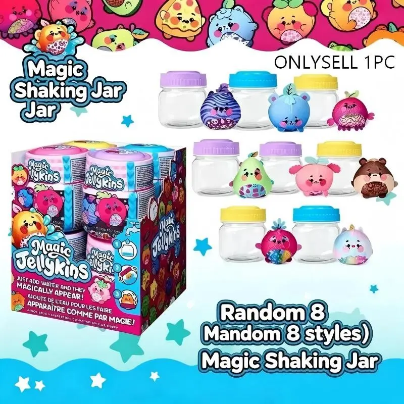 Magic Shaking Jar Magic Jellykins Blind Box, Water Activated Playing Method, Cute and Soft Modeling, Portable Toys Gifts