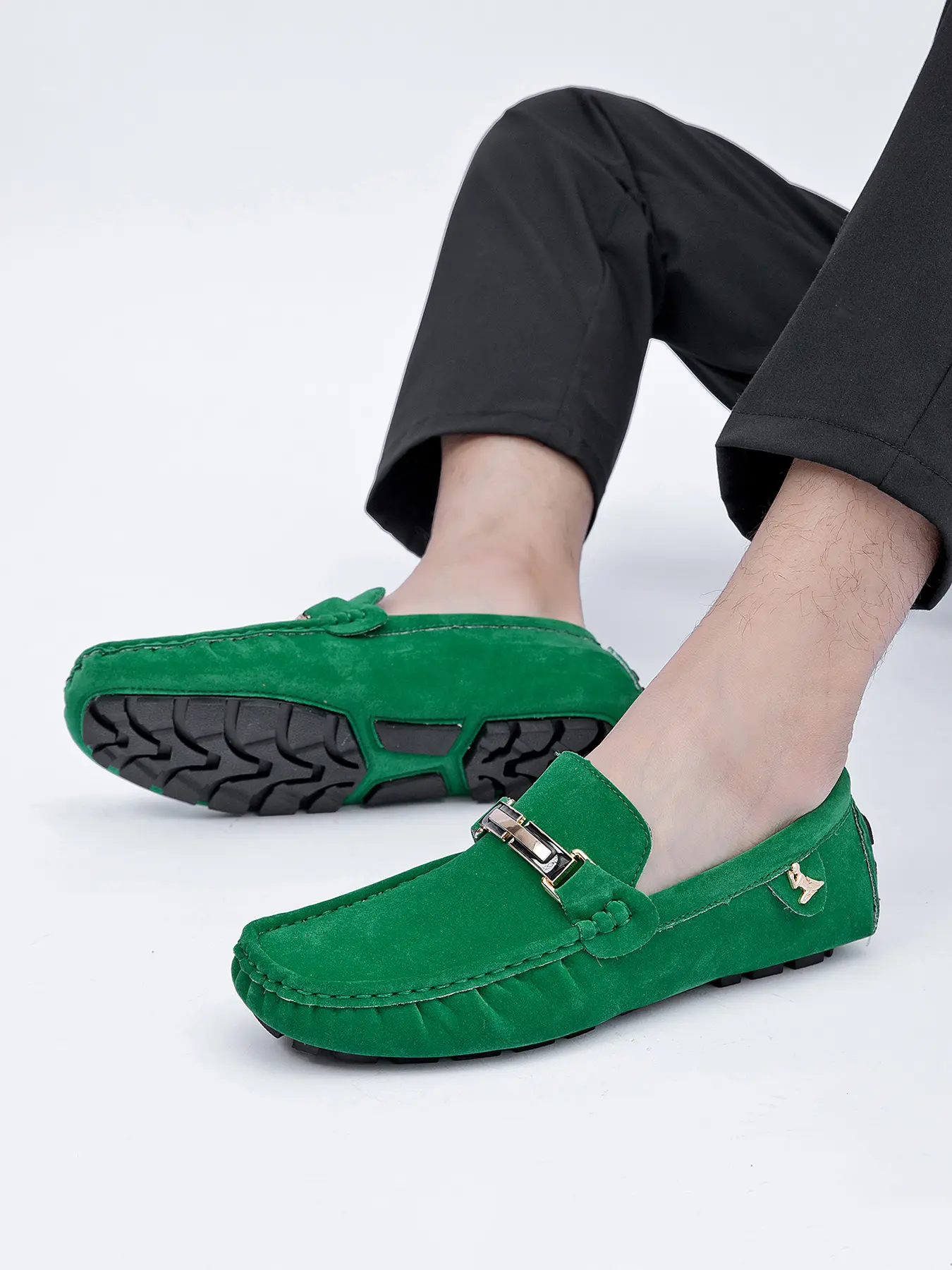 Men's Multicolor Matte Slip-On Loafers, British Casual Footwear, Soft Lining Anti-Slip Flat Shoes, Daily Commute Shopping, All-Season Comfort