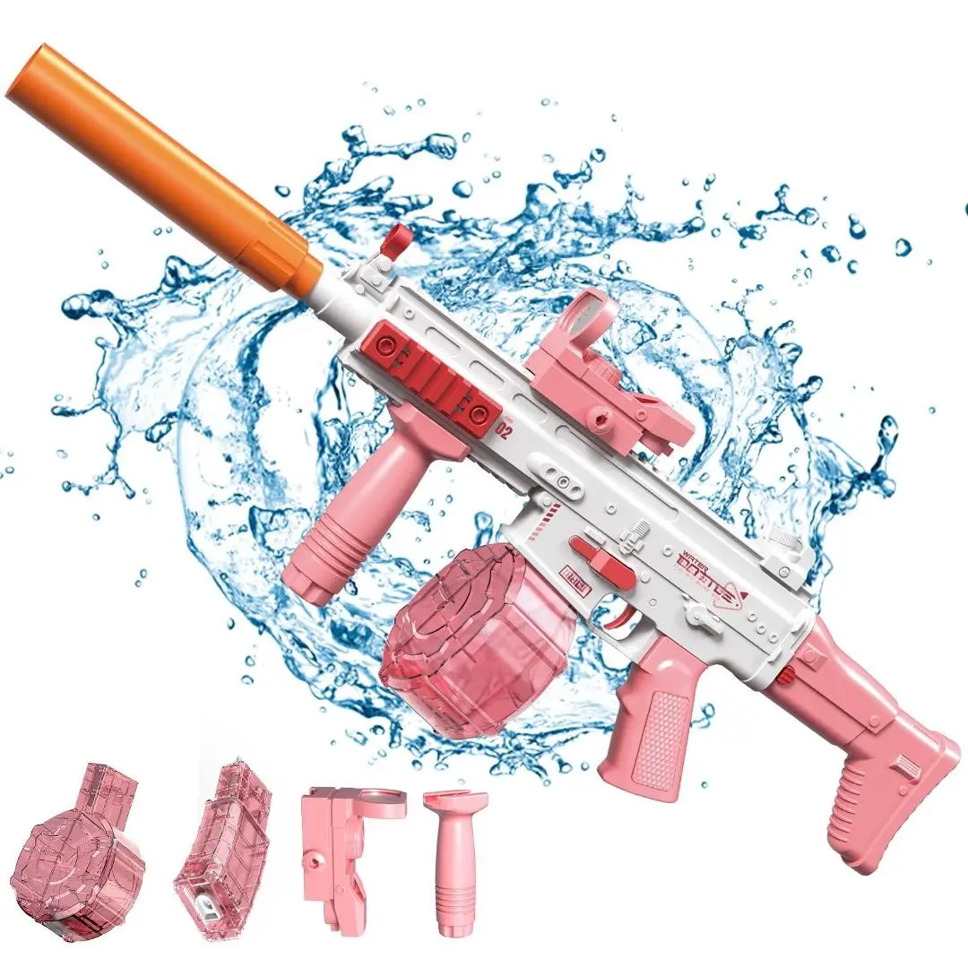 Premium Electric Water Play Toy, Automatic Squirt Watergun, Squirt Guns, Auto Water Flow, & Blue, Ideal for Beach, Pool, Backyard, Kids Gift, Outdoor Fun, Summer Essentials