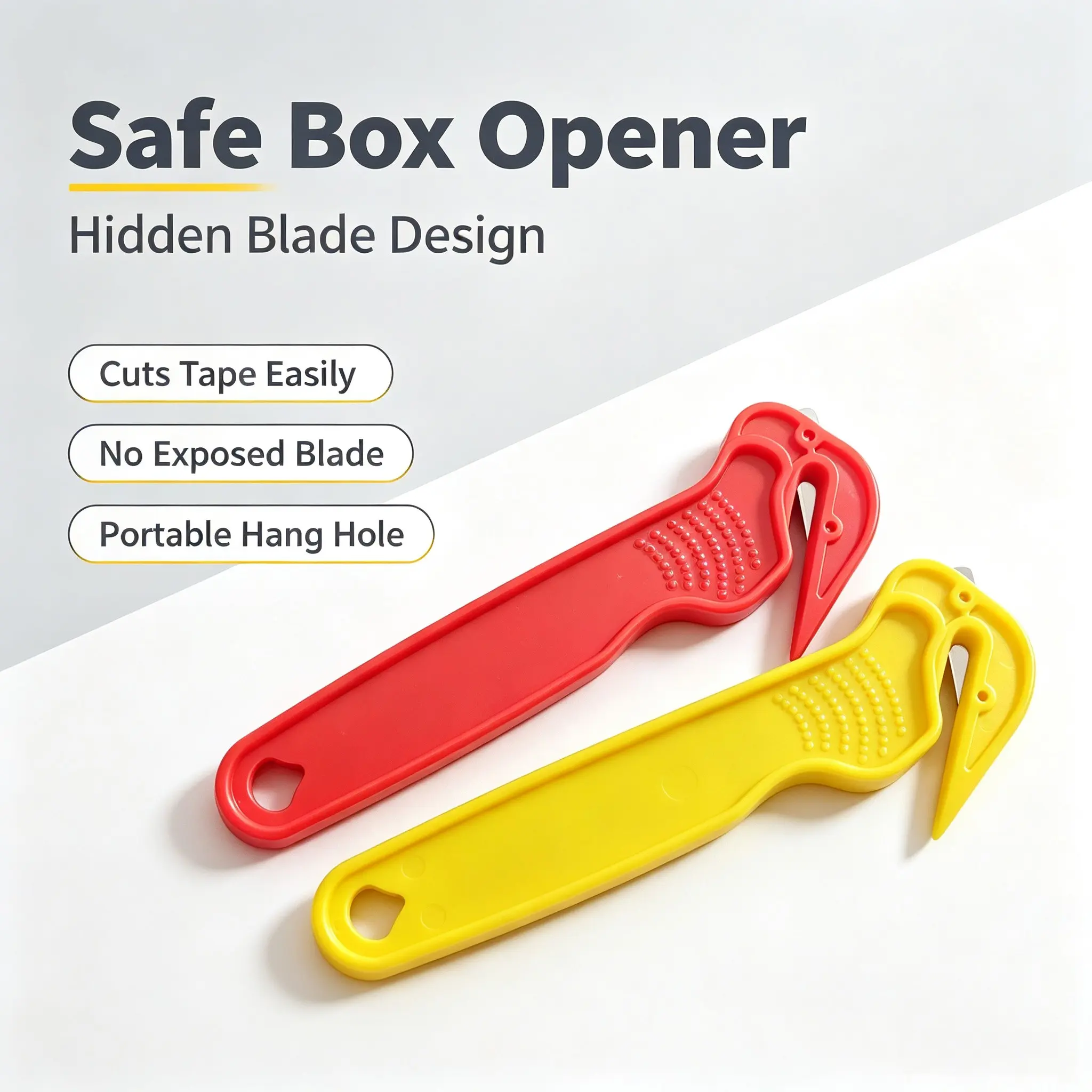 2pcs Multi-Functional Box Opener and Cutter Set, Easy Operation, Safe Usage, Random Colors, Ideal for Unboxing and Cutting Tasks
