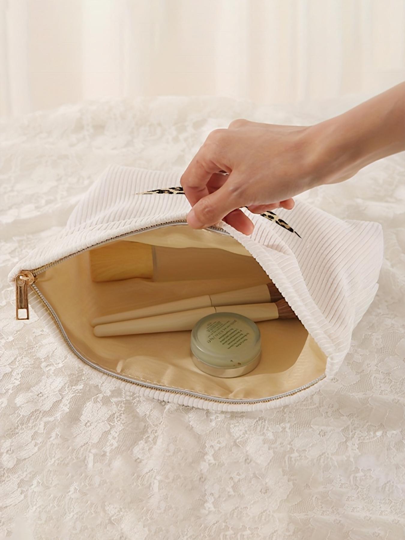 Leopard Star Pattern Makeup Bag, Cute Lightweight Multi-functional Fashion Leisure Makeup Bag, Travel Makeup Bag, Suitable for Leisure Travel and Various Occasions, Cosmetic Pouch, Handheld Cosmetic Pouch