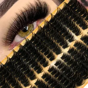 13 Row Elegant False Eyelash Set, 100D, Customizable, Perfect for DIY Makeup, Natural Fluffy Cat Eye Effect, Ideal for Daily Use, Parties, Concerts