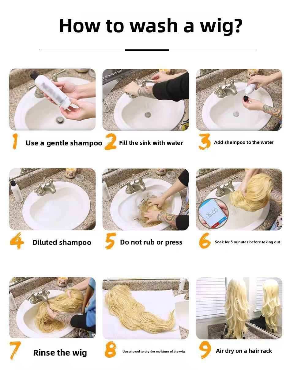 Women's Full Head Synthetic Wig Long Black Straight Middle Part Fluffy Natural Daily Hairstyle Wig for Everyday Use