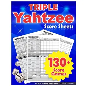 Triple Yahtzee Score Sheets: Triple Yahtzee Score Pads with 130+ Pages, Triple Yahtzee Score Book with 8.5 x 11 Inches Page Size, 888 Large Score Pads for Scorekeeping - Paperback