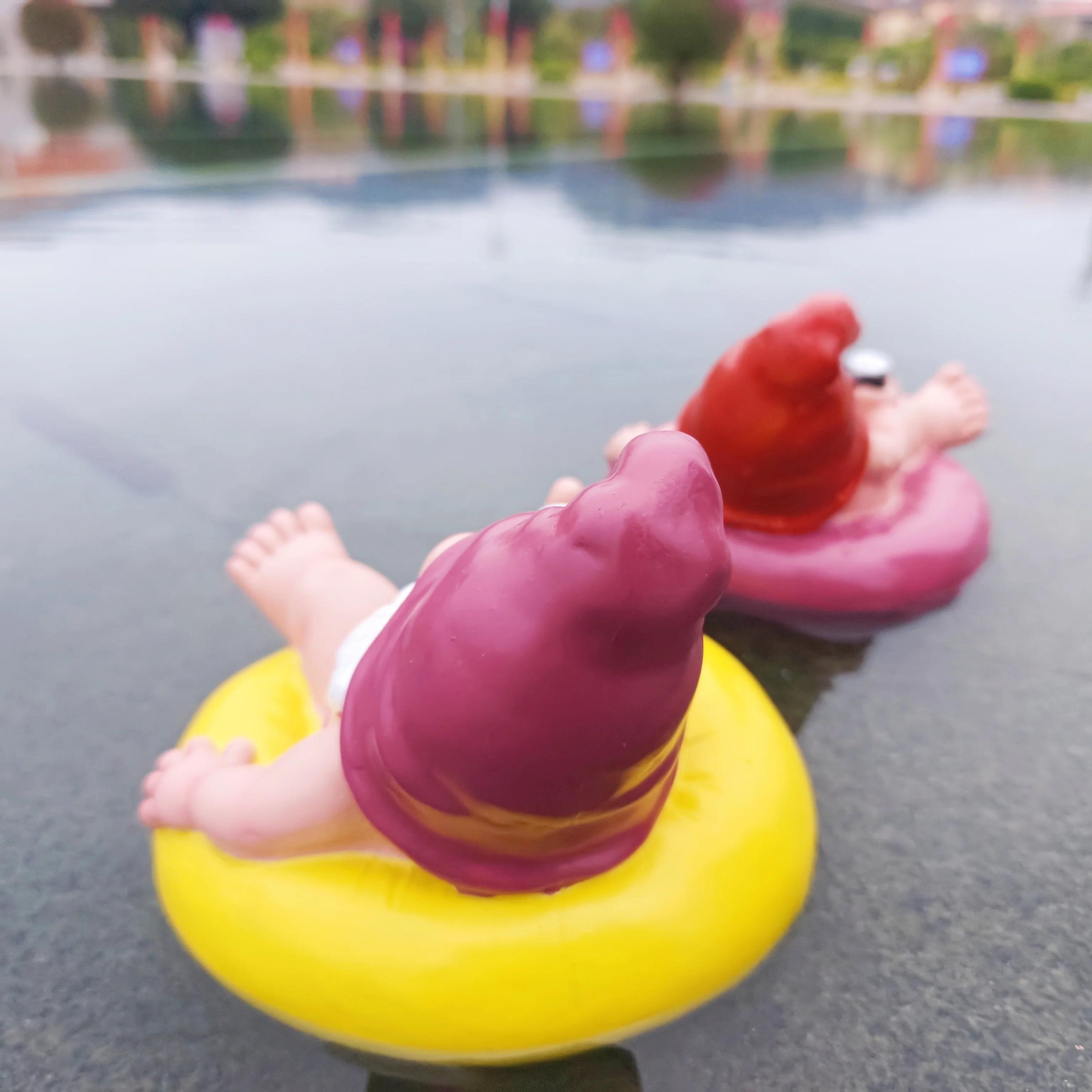 Christmas ornament floating dwarfs decoration garden gnomes swimming pool terrace accessories pond decoration outdoor decoration