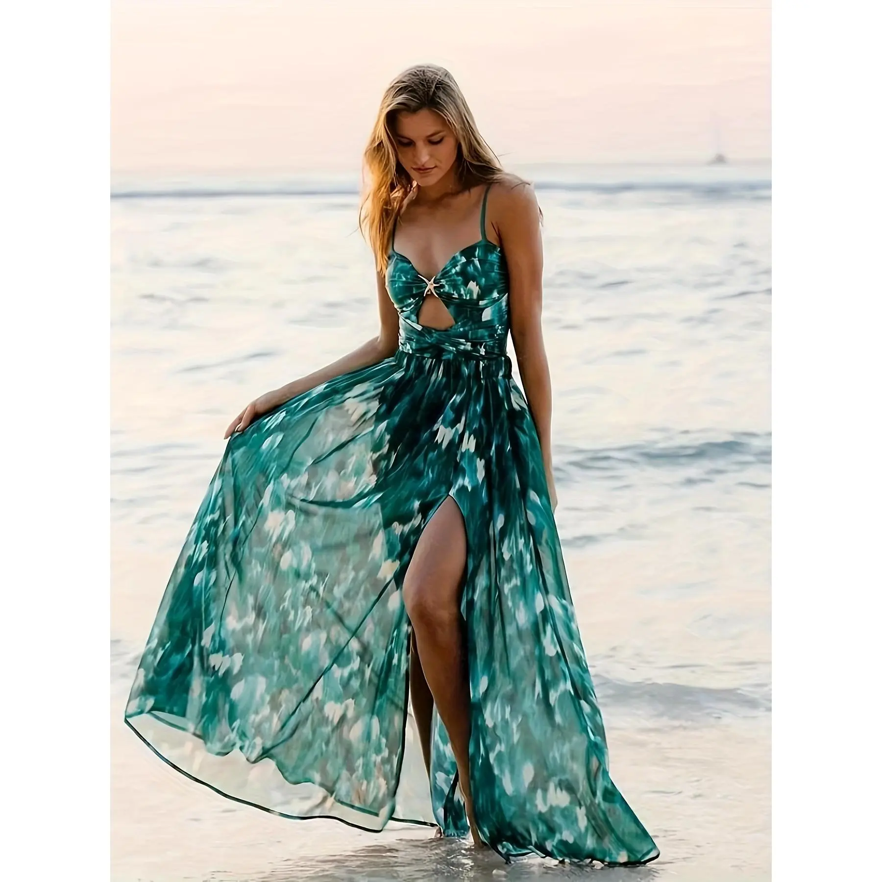 New Women's One-Piece Swimsuit Wrap Skirt Casual Vacation Style Two-Piece Set
