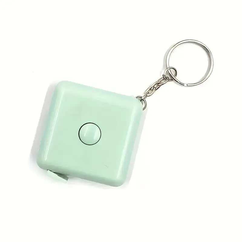 2 Piece Square Keychain Tape Measure Set, Hand Measuring Tool, Auto Extend, Compact Size, Measuring Clothing and Body Dimensions, Durable and Portable, Ideal Gift