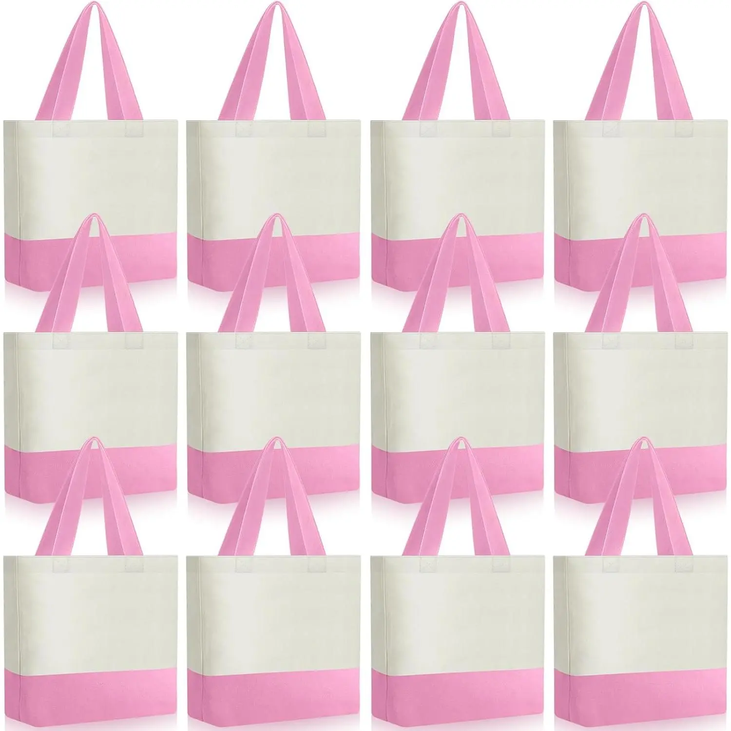 6 count Mini Canvas Tote Bag Small Sublimation Tote, Multicolor