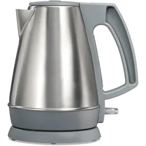 1 Liter Electric Kettle, Water Boiler & Heater, Fast 1500 Watts, BPA Free Interior, Cordless Serving, Auto-Shutoff and Boil-Dry Protection, Cord Wrap, Stainless Steel