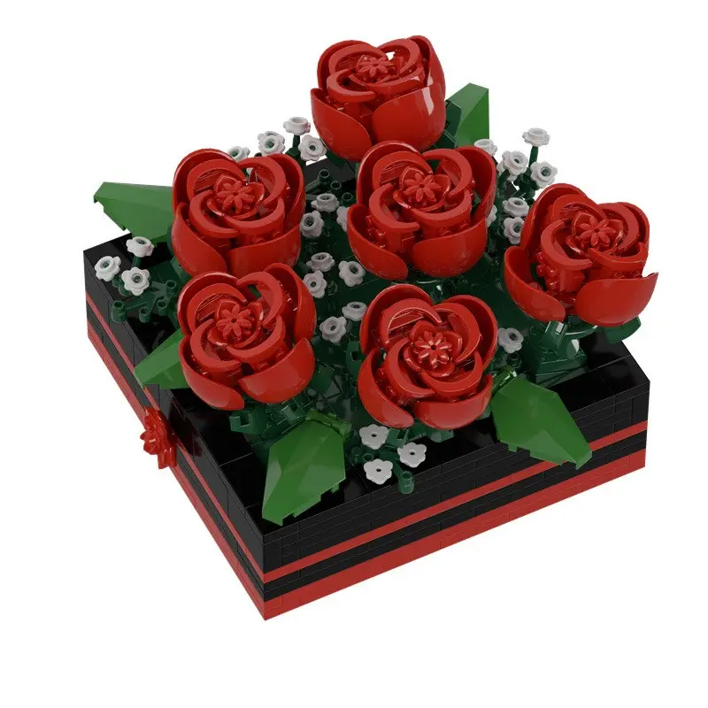 Eternal Rose Puzzle Flower Box, DIY Assembly Floral Arrangement, Creative Handmade Gift for Valentine's Day and Anniversaries
