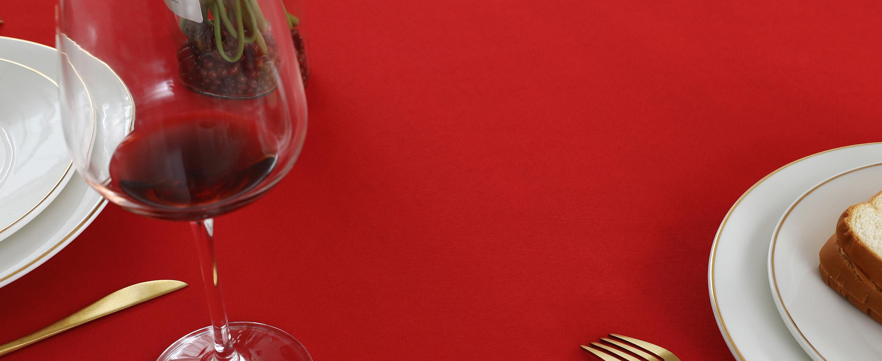 Red Rectangle Tablecloth Wrinkle Free Waterproof Polyester Table Cloths Spillproof Heavy Duty and Washable Table Cover for Party, Banquet, Indoor and Outdoor-Square/Rectangular