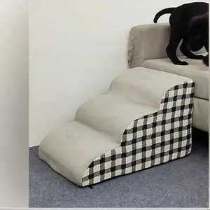 Portable Pet Stair Climber, Non-Slip Quiet Stable Bedside Ladder for Teddy Dogs, Kittens, Elderly Pets, Indoor Home Use