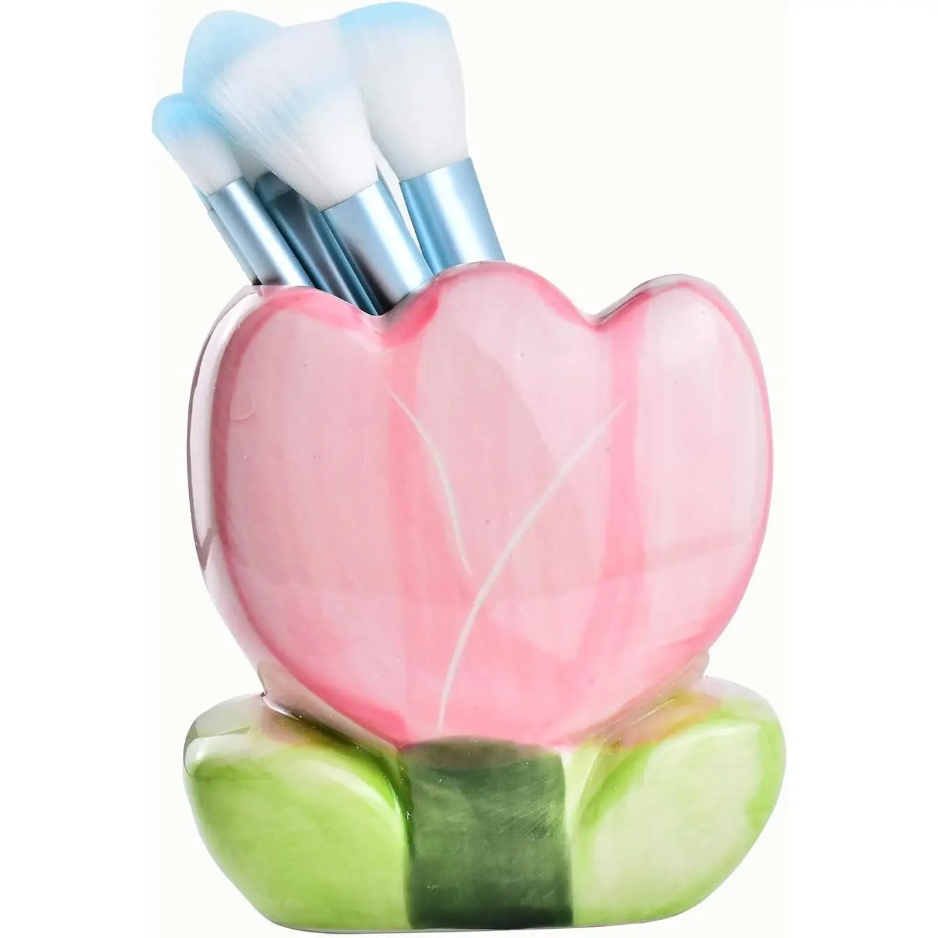 Ceramic   Storage Box, Desktop Organizers Make Up Brush Storage Stand Desktop Storage Box for Brush,Pencil,Art Supplies, Painting Brush ()
