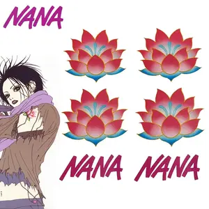 Anime NANA Oosaki Nana Cosplay Tattooing Lotus Flower Waterproof Fake Tattoo Stickers Halloween Masquerade Accessories Prop