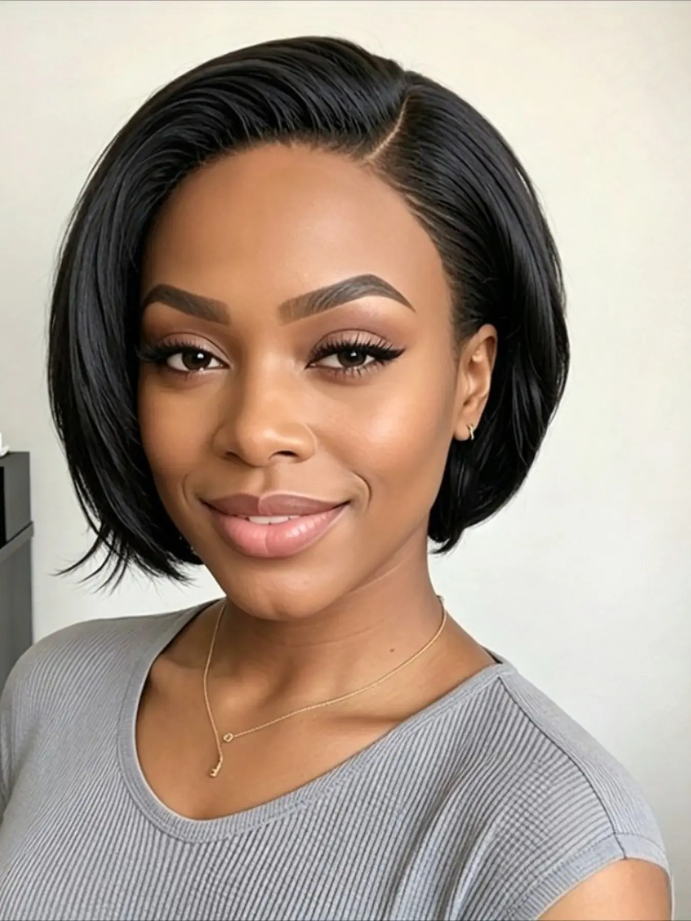 Straight Short Human Hair Wig for Women 13x4 Transparent Lace Frontal Wig 150% Density 8 Inch