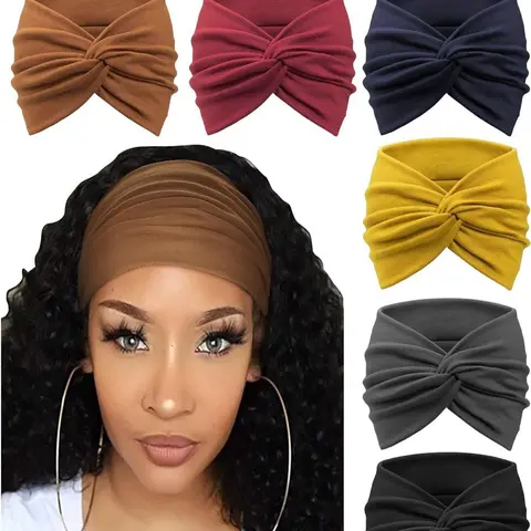 Solid Color Wide Hair Band, Elastic Headbands, Boho Style Hair Accessories for Women & Girls, Minimalist Headwear Suitable for Thick Hair, Hairbands