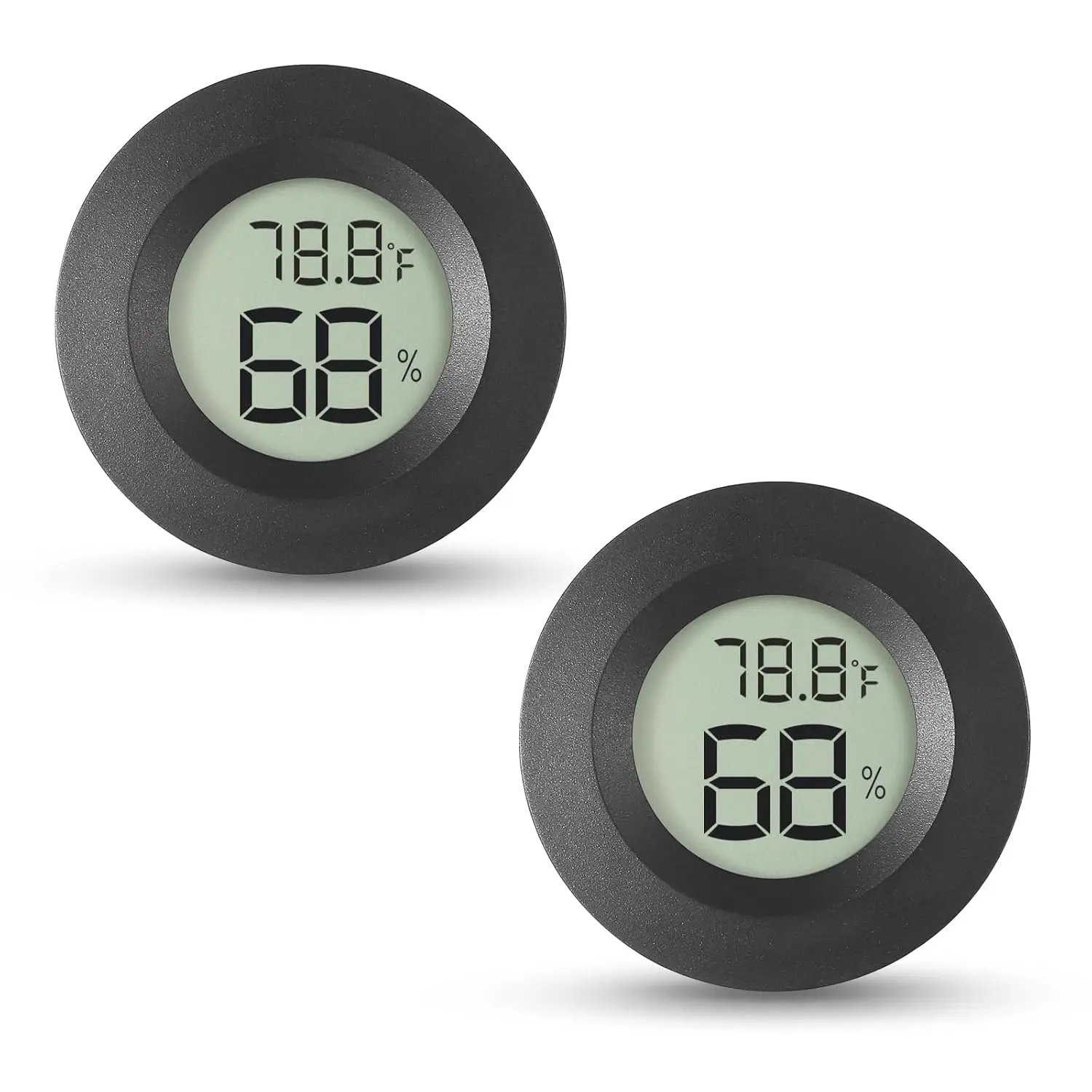 2-Pack Mini Hygrometer & Thermometer, Indoor Digital Humidity Meter
