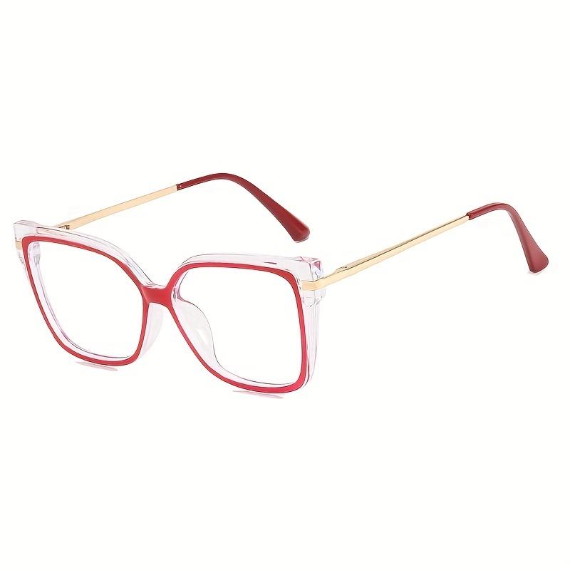 Free shipping New Fashion TR90 Retro Women's Flat Mirror Latest Trendy Square Decorative Glasses