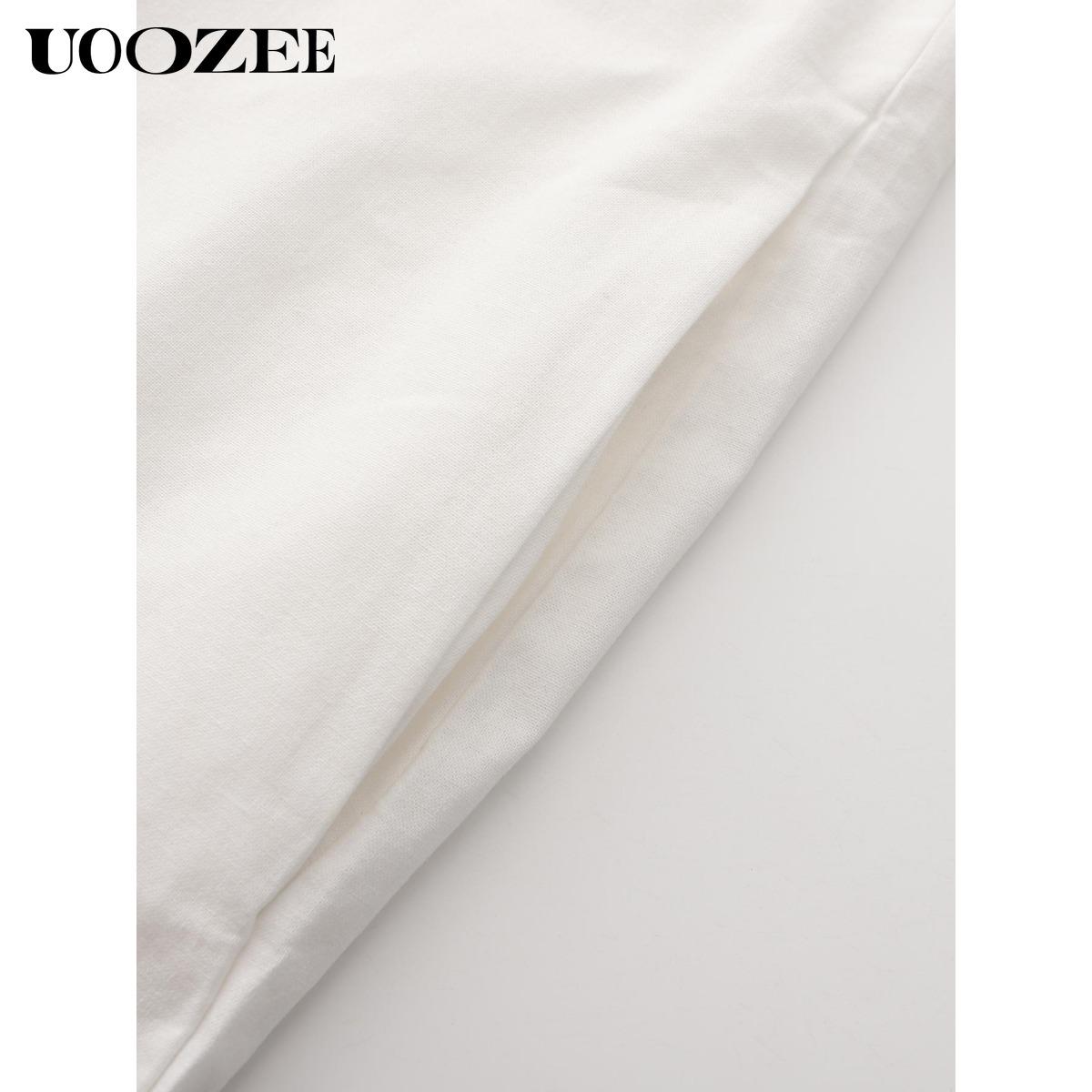 UOOZEE Women's Solid Color, Multicolor Sleeveless Wide Leg Jumpsuit with Pockets - Casual Loose Fit Overall Cotton Blend Minimalist Style Springtok Womenswear