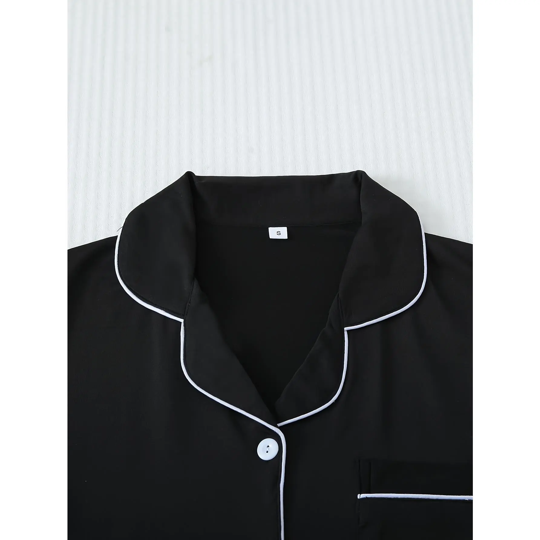 Women's Black Nightgown Long Sleeve Sleepwear Buttoned Pajama Dress Maternity Sleepwear Mom's Sleepwear