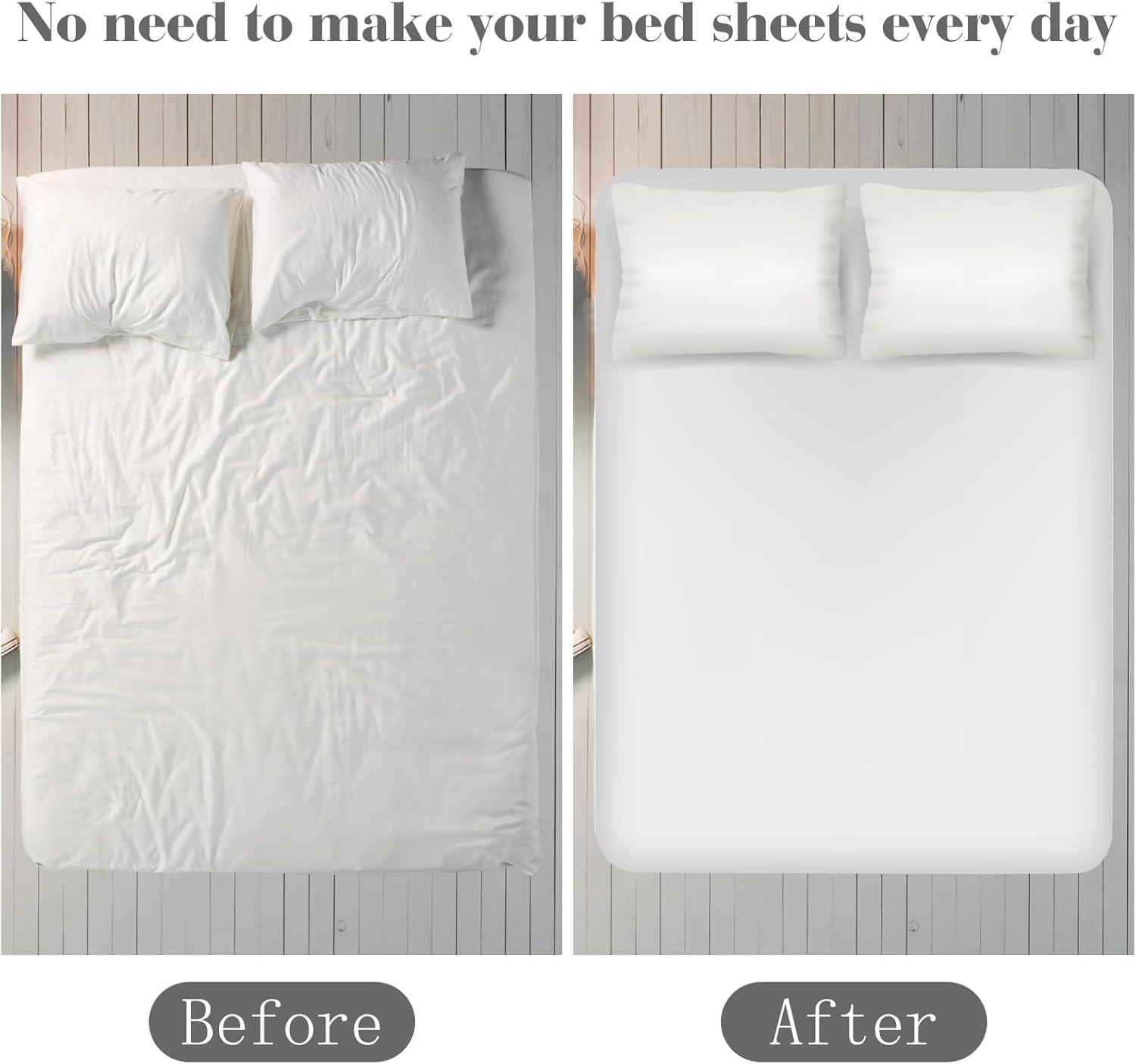 2 Pack Bed Sheet Fasteners Straps Adjustable Bed Sheet Holder Bands with Sheet Clips for Bedding Stays Bedsheet Tie Downs - Grey