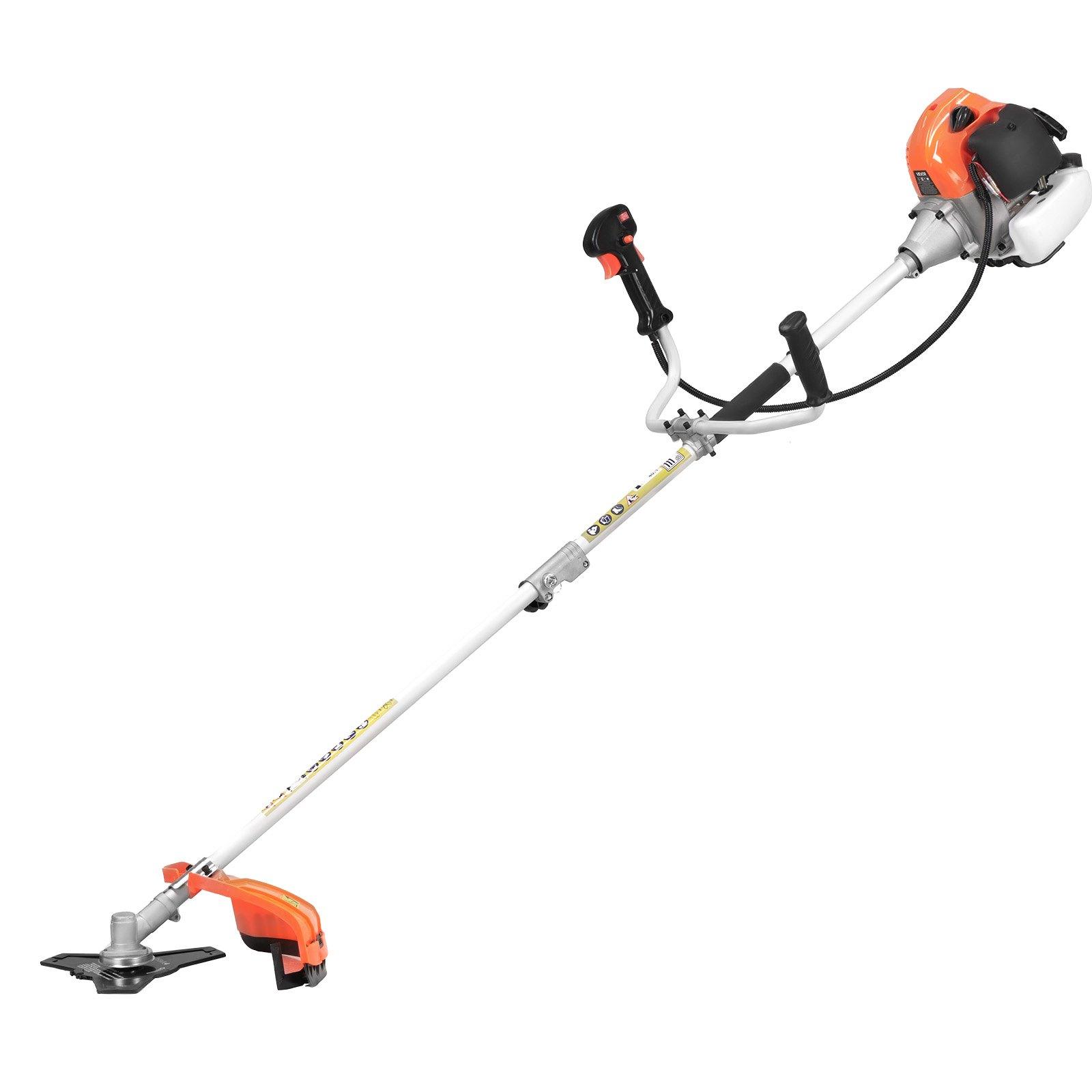 VEVOR Cordless String Trimmer, 52 cc 2-Stroke, Gas Powered Weed Wacker, 17" Cordless Grass Trimmer, Multi-Functional Lawn Edger with Shoulder Strap & 3T Blade, Weed Eater for Quick Grass Cleaning