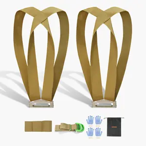 【DealsForYouDays】VEVOR Moving Straps, 2-Person Lifting and Moving System with 2 Harness Straps, 1 Load-bearing Strap 1 Handheld Strap, Adjustable Lifting Shoulder Straps Move Furniture Appliances Mattresses