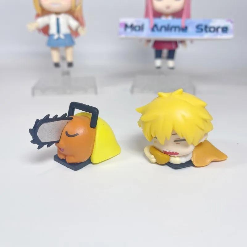 Cute Chainsaw Man Power Figure Anime Aki Denji Statue Makima Sleeping Action Figurine Desk Decoration Table Accessories Toy Gift