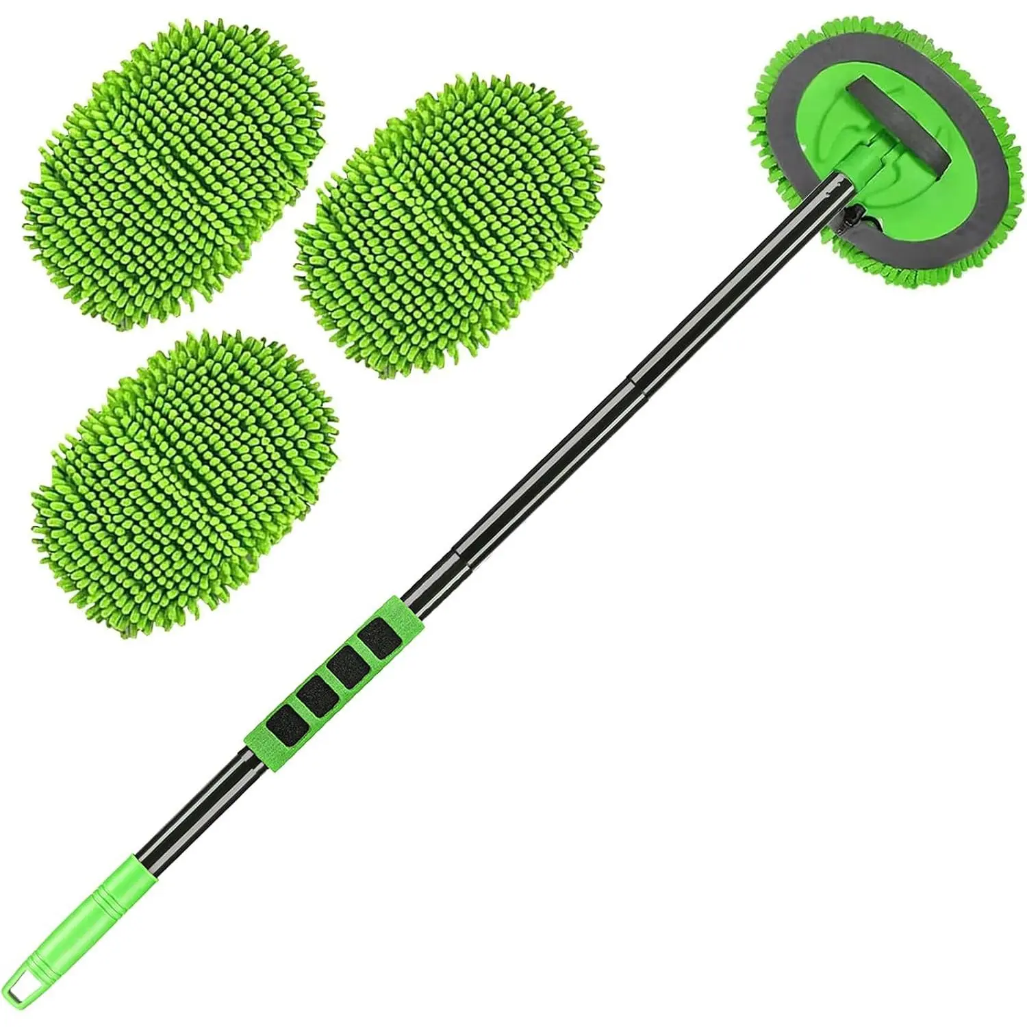 62''  Wash Brush Kit with Long Handle, Microfiber  Wash Mop Mitt Scratch-Free  Detailing Care Kit  Cleaning Brush Supplies for  RV SUV  Boat