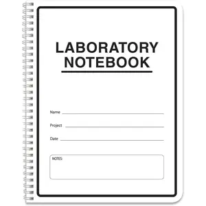 Carbonless Scientific Grid Lab Notebook 8.5'' x 11'', 50 Page Sets (100 Total Sheets), Carbon Copy Duplicator, Wire-O Bound, Made in USA