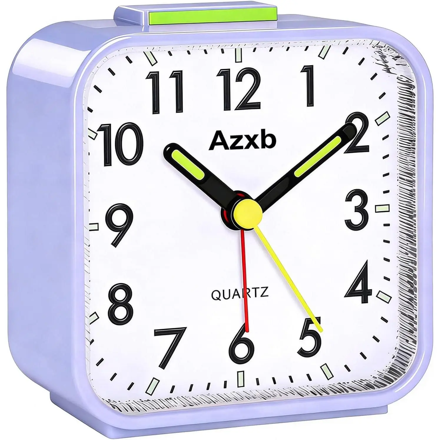 Silent Analog Alarm Clock with Night Light, Battery Operated, Luminous Hands, Snooze & Loud Alarm for Bedrooms, Travel, Kids & Adults