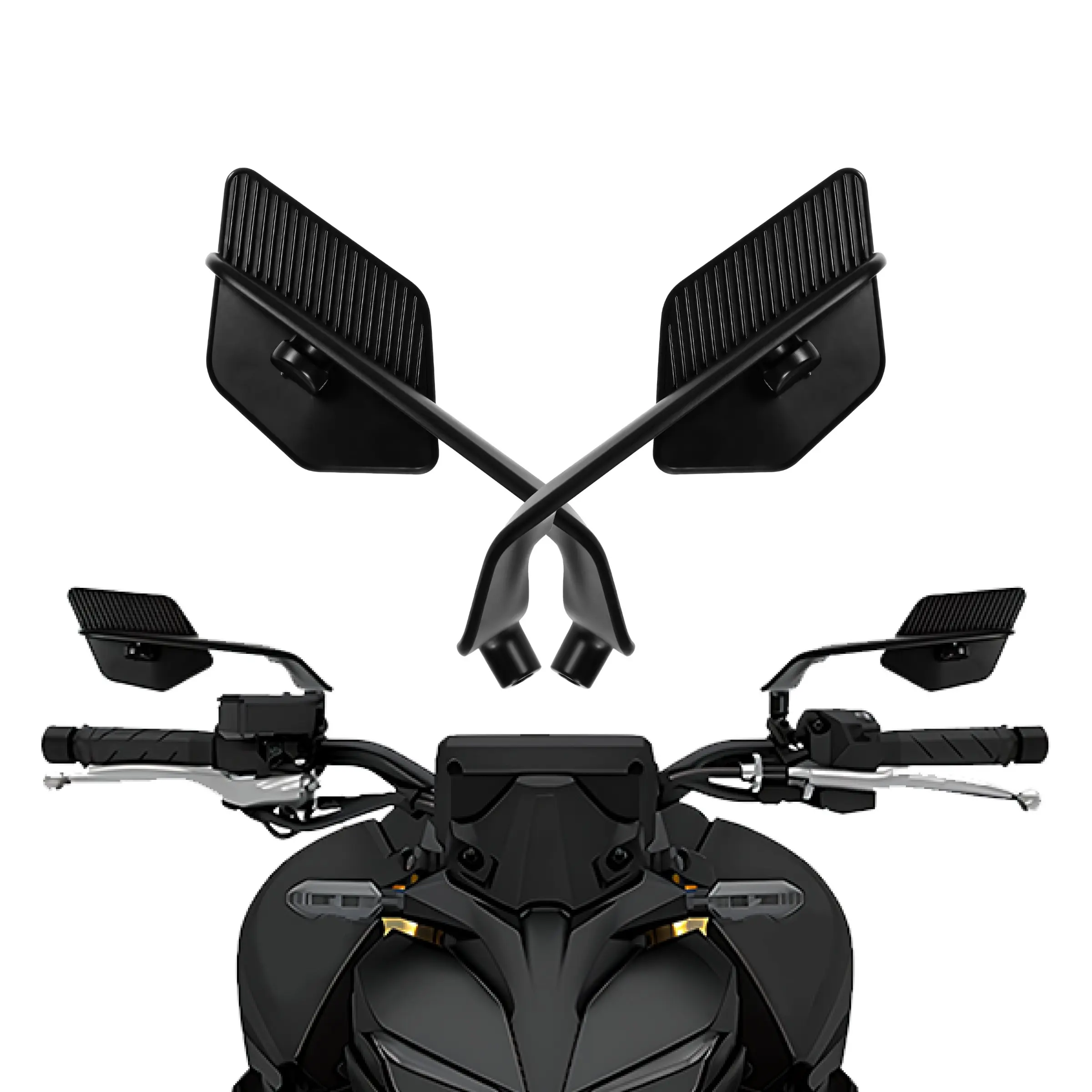 Motorcycle Side View Mirror For Kawasaki Z500 Z900 Z800 Z750 Z650 Z400 Z300 Z250 Z125 Rearview Mirrors Kits Rotate Adjustable Motorcycle Parts