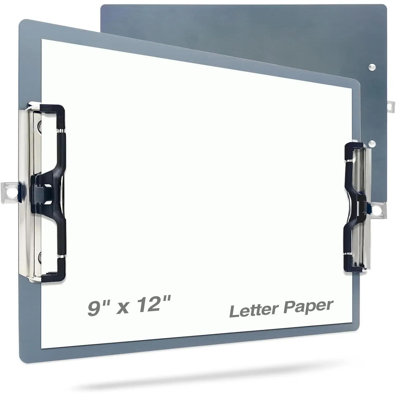 Metal Clipboard Sturdy A4 Hangable w/Pen Holder Double Clip Board | Size Letter 9" x 12.6"  Clipboards for School Office Business  Professionals Workshop Factory