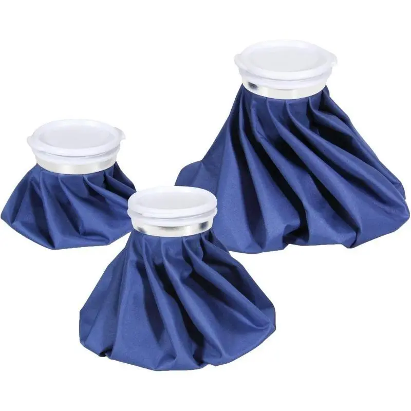 3 Packs Reusable Ice Cold Packs Ice Bag Hot Water Hot & Cold Therapy No-Leak Breathable Waterproof Ice Bags 3 Sizes 6"/9"/11", Blue