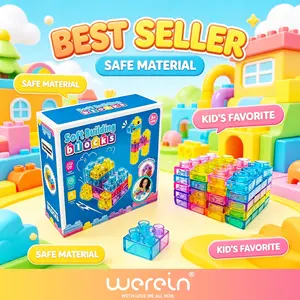 40pcs Jelly Building Blocks, Soft Flexible Twistable Stackable Bath Toys, Stick to Smooth Surfaces, Ideal for Kids 3+, Educational Playset
