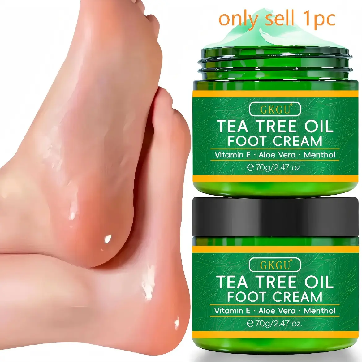 Tea Tree Oil Foot Creams, Hydrates Dry, Rough and Cracked Skin, Softens and Smooths with Long-Lasting Fresh Fragrance, Gentle, Moisturizing All-Season Foot Care for Men, Women and Pets | Revitalizing Foot Care | Nourishing Formula, Foot Moisturizer