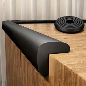 Impact corner protector for tables and walls-durable rubber material, easy to install, prevents scratches, keeps furniture in place, anti-scratch protective cover, furniture protection, 200.0 cm soft guard, household corner tea table hemming
