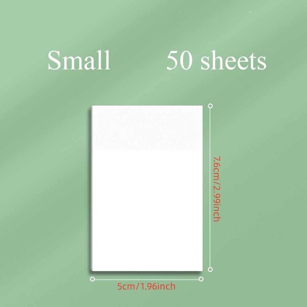 Transparent Sticky Note Pad, 50sheets Clear Square Sticky Labels Memo Pads, Stationery Kit Sticky Note Pads, Office Stationery & Supplies, Halloween Gift, Popular Items, Teenage Girl Gifts, Adhesive Stickers