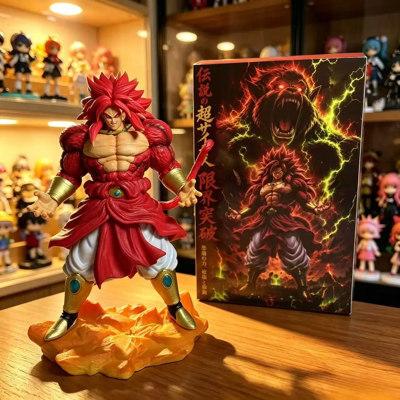 Dragon Ball Broly Gk Super Saiyan Statue, Anime Collectible Model, Desktop Decor, High-Quality Handmade Figure, Perfect Gift for Fans