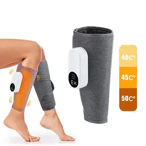 360° Electric Calf Massager Rechargeable 3 Modes Air Compression Leg Massager Hot Compress Leg Massage Blood Circulation