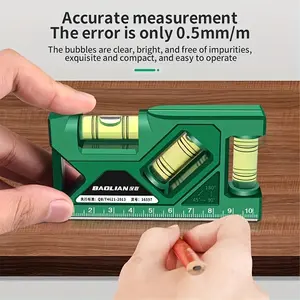 Compact High Precision Magnetic Level, Durable Acrylic Material, Ideal for Woodworking and Home Projects, Essential Tool for Accurate Measurements