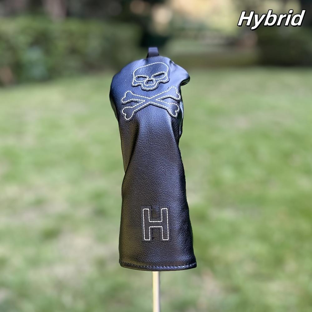 Fashionable Skull Pattern Golf Club Headcover, Golf Club Headcover for No. 1 No. 3 No. 5 No. H Club, Golf Accessories for Men & Women